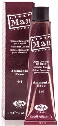 БЕЗАММИАЧНЫЙ ПРОФЕССИОНАЛЬНЫЙ КРЕМ-КРАСИТЕЛЬ ДЛЯ МУЖЧИН LISAP MAN COLOR