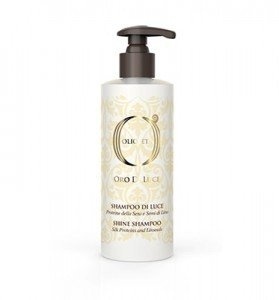 Шампунь-блеск с протеинами шелка и семенем льна